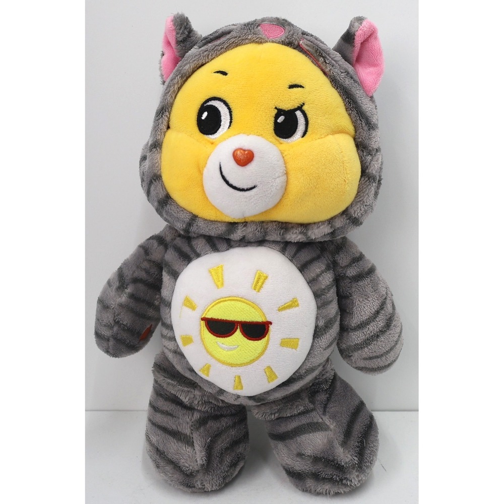 Care Bears Funshine Bear Plush Toy Kids 12" Yellow Excellent Cat Costume Sun